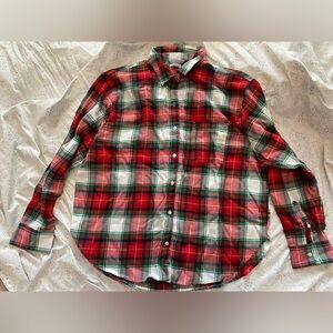 Aerie flannel pajama shirt red plaid medium NWOT